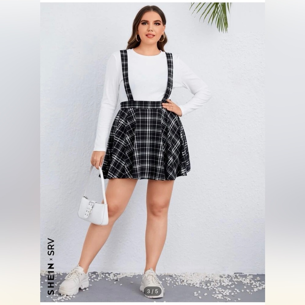SHEIN x SRV Plaid Skirt